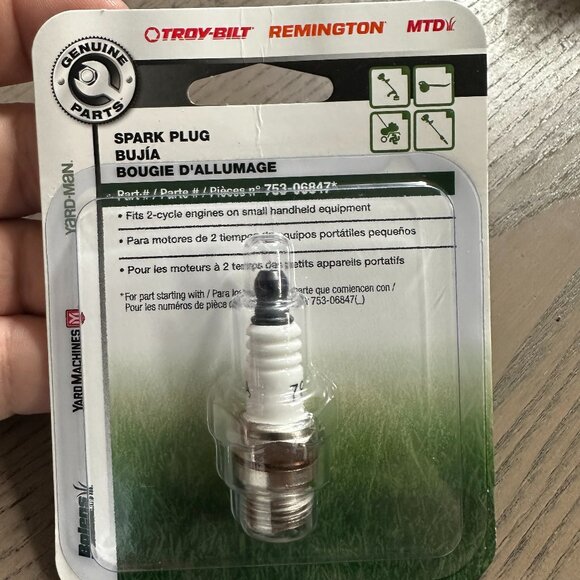 Genuine MTD Troy Bilt Remington 2-Cycle Engine Spark Plug 49MB2SPP953 769-25190 - Picture 1 of 2